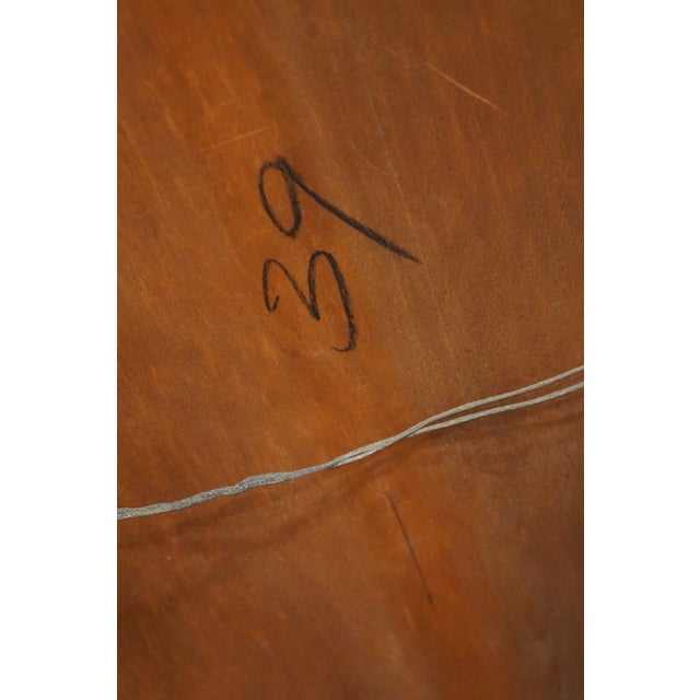 Vintage Antique Solid Mahogany Traditional Sheraton Duncan Phyfe Style 28" Shield Mirror For Sale In Kansas City - Image 6 of 6