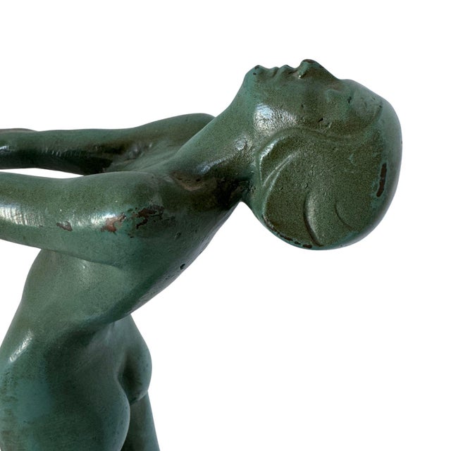 A striking example of French Art Deco design, this signed “Lueur” sculpture by Max Le Verrier embodies the elegance,...