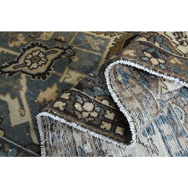 1970s Vintage Persian Handmade Wool Cotton Brown Area Rug For Sale - Image 11 of 11