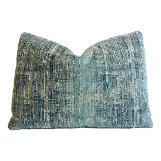 Claremont Velours Jaspe Velvet Feather/Down Pillow 22" X 17" For Sale