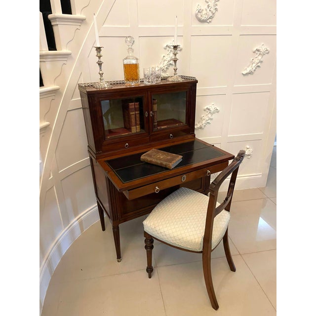 Antique French Mahogany Fold Down Desk, 1850 For Sale - Image 6 of 13