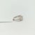 White Diamond Baguette and Round Ring in 18K White Gold, size 8 For Sale - Image 4 of 7
