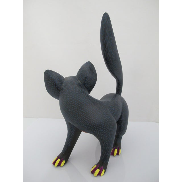 Oaxacan Alebrije Turning Fox Wood Carving Mexican Folk Art Figure Sculpture For Sale - Image 11 of 14