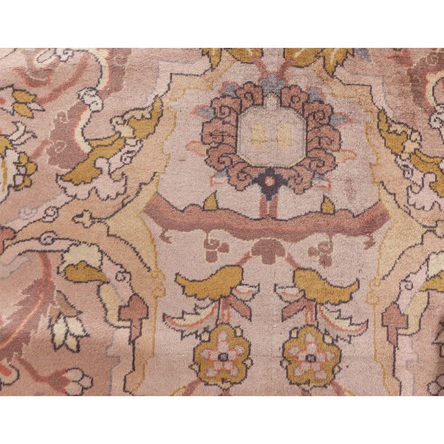 1920s Abstract Indian Handmade Wool Rug For Sale - Image 9 of 9