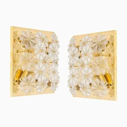 Petite Glass Flower Wall Light from E. Palme, Germany For Sale - Image 15 of 15