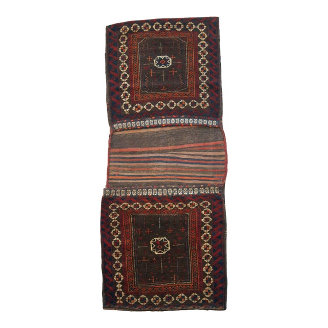 Baluch Wool Saddlebag - Mid 1900s For Sale