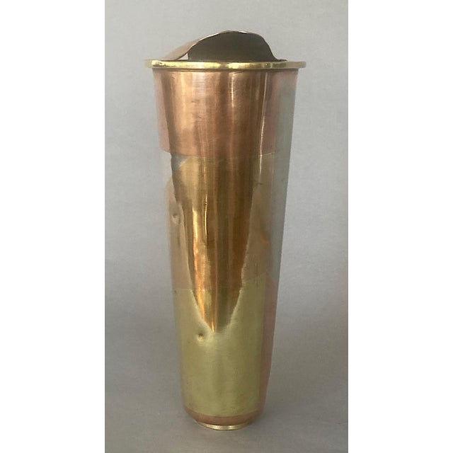 1950s 1950s Casados Mixed Metal Mexican Cocktail Shaker -- Silver, Copper, Brass For Sale - Image 5 of 7