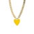 Happy Yellow Heart Beaded Necklace For Sale In Miami - Image 6 of 6
