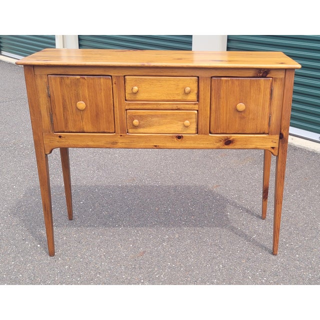 Pumpkin Vintage Habersham Pine Tall Huntboard For Sale - Image 8 of 10