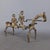 Ancient bronze sculpture, depicting a horse with 2 warriors, piece of African tribal art, made down to the smallest...