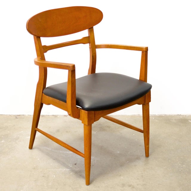 Brown Lane “Copenhagen” Set of 5 Walnut Dining Chairs For Sale - Image 8 of 16