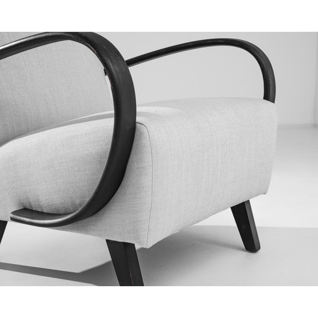 Mid 20th Century 1950s Czech Wooden Armchair by J. Halabala For Sale - Image 5 of 5