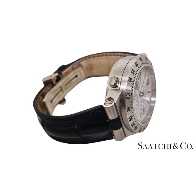 Early 21st Century 18k(750) White Gold Bvlgari Diagono Men's Watch For Sale - Image 5 of 10