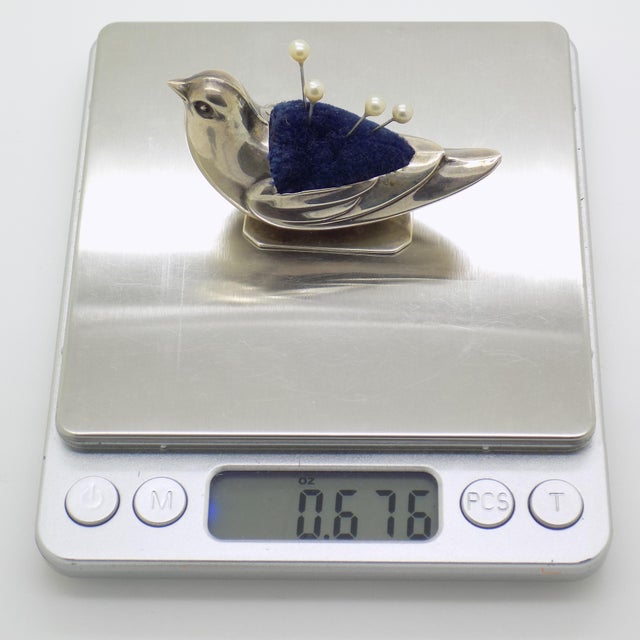 Vintage Italian Handmade Sterling Silver 925 Bird-Shaped Pin Cushion, Italy, 1970s For Sale - Image 11 of 13