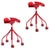 Red Binaria Stools by Jordi Badia and Otto Canalda for BD Barcelona, 2010, Set of 2 For Sale - Image 12 of 12