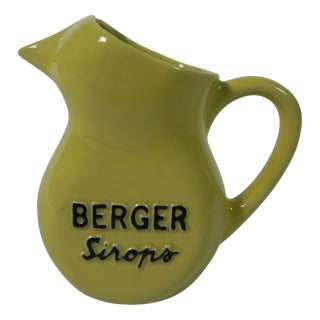 Yellow Water Carafe from Berger, 1950s For Sale
