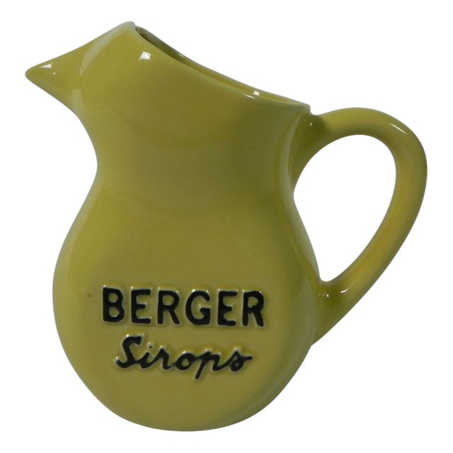 Yellow Water Carafe from Berger, 1950s For Sale