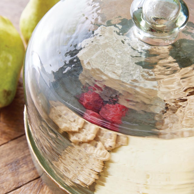 Transitional Kammie Tray With Cloche Large For Sale - Image 3 of 7