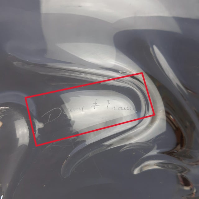 Transparent Glass Centerpiece from Daum, France, 1970s For Sale - Image 14 of 15