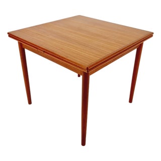Danish Rectangular Teak Table with Two Extension Leaves, 1960s For Sale