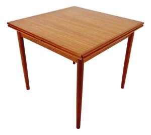 Danish Rectangular Teak Table with Two Extension Leaves, 1960s