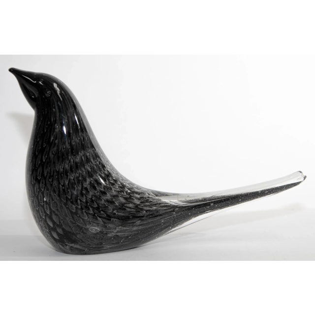 Vintage Murano Art Glass Black Bird Mid Century Modern 1960's For Sale - Image 13 of 13