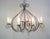 8 lights, scroll iron chandelier, farm newly wired. The farm house style & country style is enhanced by the 2"x2" beeswax...