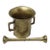 Antique Heavy Brass Mortar & Pestle For Sale