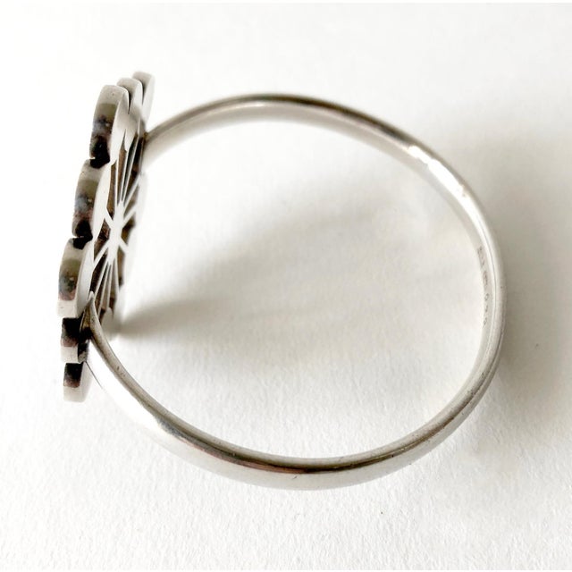 1970s 1970s Astrid Fog Georg Jensen Danish Modern Sterling Enamel Bangle Cuff Bracelet For Sale - Image 5 of 6