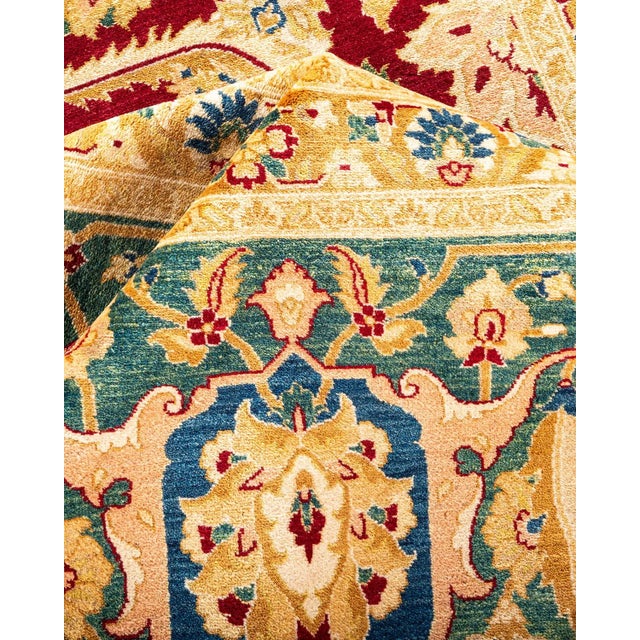 Textile Mogul, One-of-a-Kind Hand-Knotted Area Rug in Red, 8' 1" x 10' 2" For Sale - Image 7 of 8