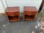 Pair of French Provincial 1 Drawer Nightstands . The pair features shapely front, , 1 drawer with central opening,...