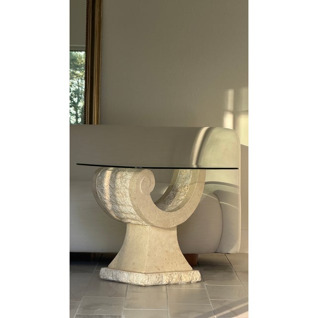 Ivory Vintage 1980s Postmodern End Table For Sale - Image 8 of 13