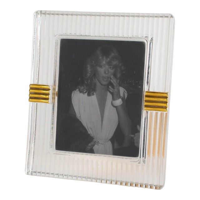Christian Dior Paris Molded Crystal Picture Frame For Sale