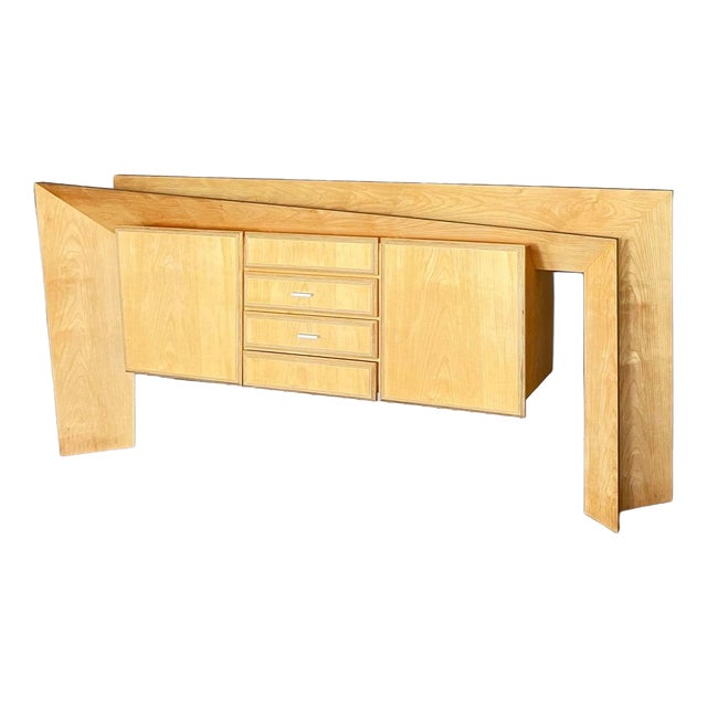 Handmade Asymmetrical Sideboard, 1980s For Sale