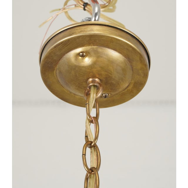 Bagues Style Gold Finish Foliate Glass Chandelier For Sale - Image 11 of 12