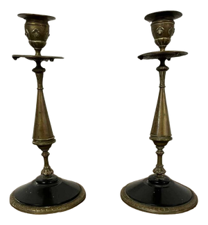 Vintage Candlesticks, 1890s, Set of 2