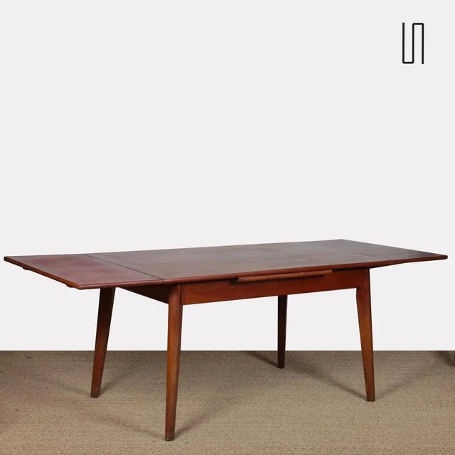 Vintage Extendable Dining Table in Oak, 1950s For Sale - Image 11 of 11