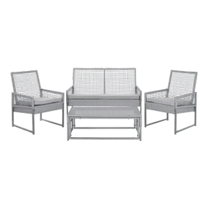 Outdoor Set in Grey & Beige - 4 Pieces