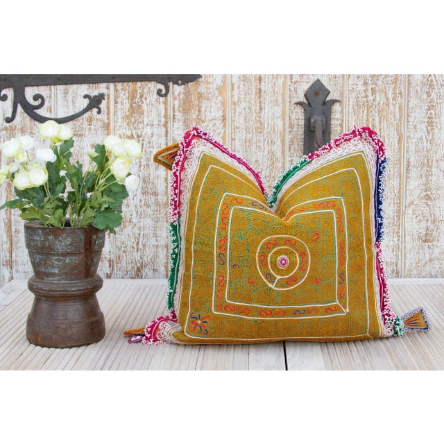 This gorgeous throw pillow is made from antique one-of-a-kind textiles like Bokhanos and Thalposh. Bokhanos are long...