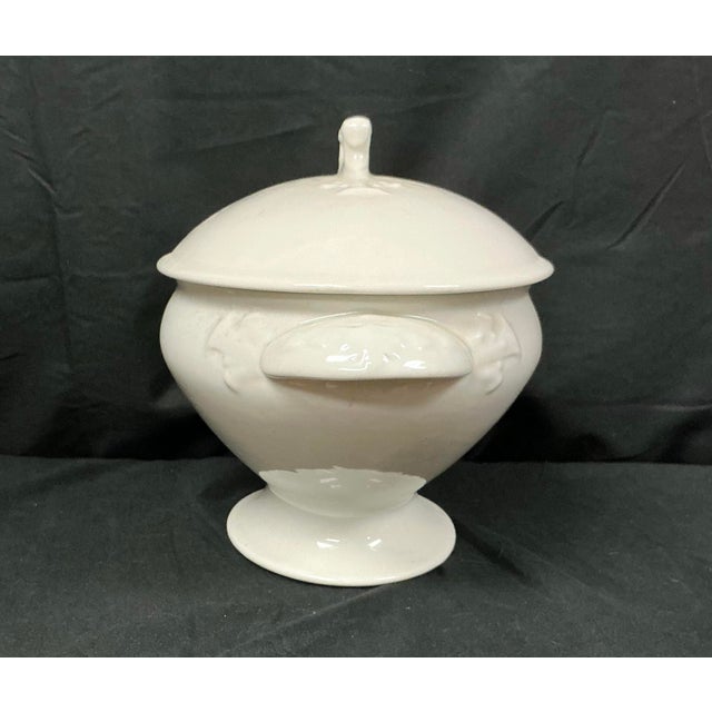French Country White Ironstone Soup Tureen With Lid For Sale - Image 3 of 11