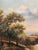Grand Tour Mid 20th Century Original Classical Landscape Oil Painting With River and Architectural Ruins - Signed For Sale - Image 3 of 11
