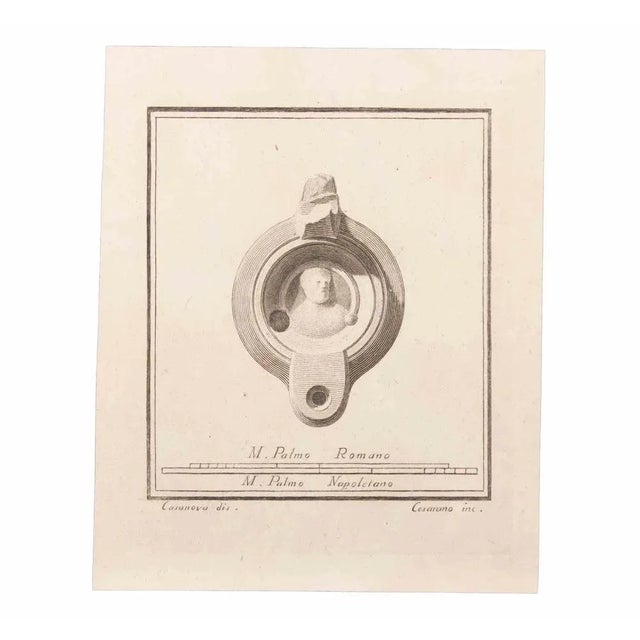 Oil lamp with decoration is an etching realized by niccolò cesarano (1740-1815). The etching belongs to the print suite...