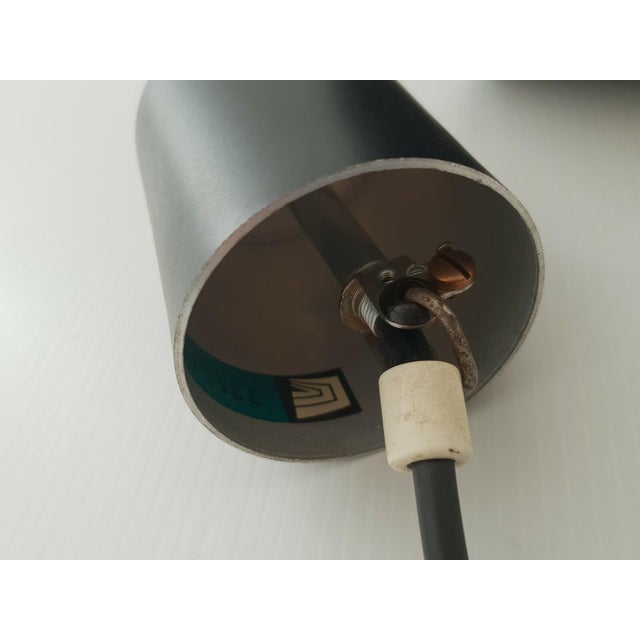 Glass Vintage Steel and Glass Pendant Light, 1960s For Sale - Image 7 of 8