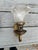 1920s Vintage Brass Sconces With Vintage Gillinder Shade - a Pair For Sale - Image 5 of 6