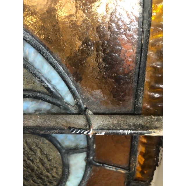 1920s Vintage Stained Glass Church Window For Sale - Image 12 of 13
