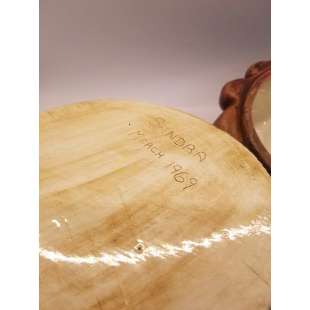 Ceramic 1969 Vintage Handcrafted Bacchanal Ceramic Basket For Sale - Image 7 of 8