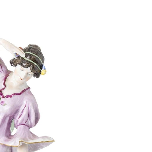 Art Nouveau Porcelain Female Figure by Schierholz For Sale - Image 4 of 6