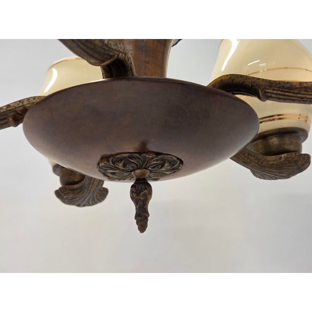 Glass Ceiling Lamp Model 1376 by Paavo Tynell for Oy Taito Ab, 1930s For Sale - Image 17 of 18