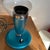 Mid-Century Modern Mushroom Table Lamp in Blue Metal, 1963 For Sale - Image 9 of 12