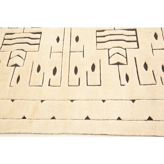Textile Contemporary Scandinavian Beige Carpet "Skvattram" by Doris Leslie Blau For Sale - Image 7 of 9